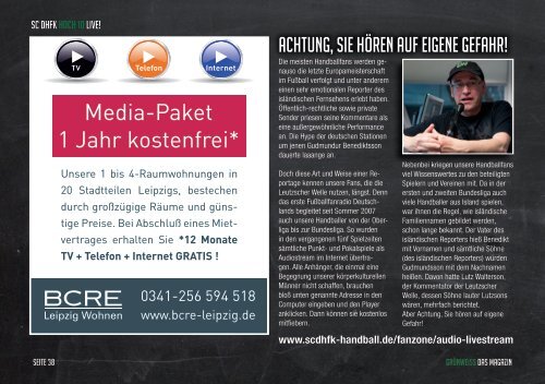 GRÜNWEISS – das Magazin der DHfK-Handballer