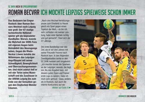 GRÜNWEISS – das Magazin der DHfK-Handballer