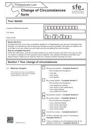 Change of Circumstances form