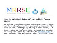 Photonics Market Analysis Current Trends and Sales Forecast Till 2020