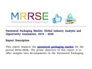Parenteral Packaging Market: Global Industry Analysis and Opportunity Assessment, 2016 - 2026