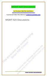 MGMT 520 Discussions