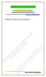 MGMT 520 Final Week 8