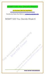 MGMT 520 You Decide Week 6