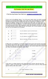 MGT 311 Final Exam (Latest 2014)