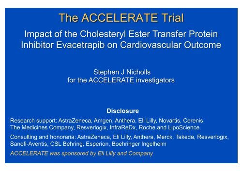 The ACCELERATE Trial