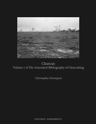 Clearcut: Volume 1 of the Annotated Bibliography of Clearcutting