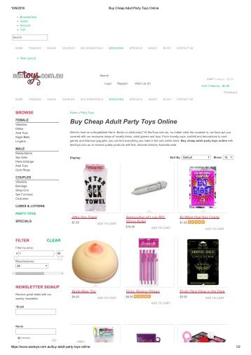 Buy Cheap Adult Party Toys Online