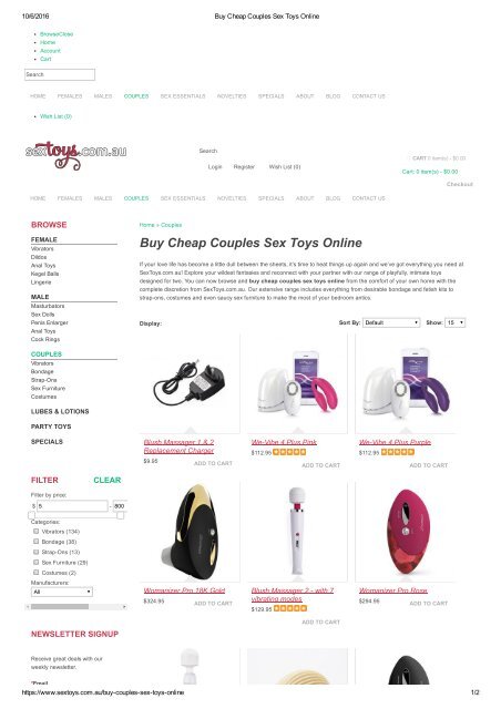 Buy Cheap Couples Sex Toys Online