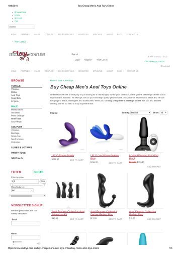 Buy Cheap Men's Anal Toys Online