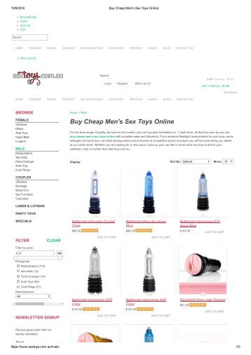 Buy Cheap Men's Sex Toys Online