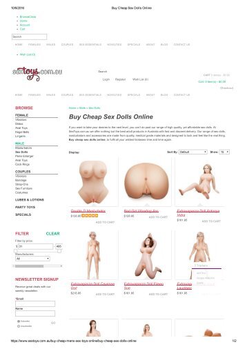 Buy Cheap Sex Dolls Online