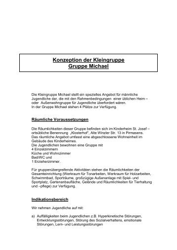 Konzeption der Kleingruppe Gruppe Michael - Nardinihaus Pirmasens