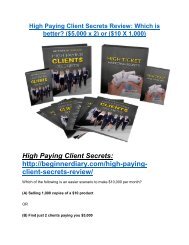 High Paying Client Secrets review-(SHOCKED) $21700 bonuses