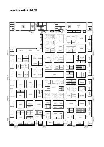 aluminium2012 Exhibitor List Hall 10 - Messe Düsseldorf