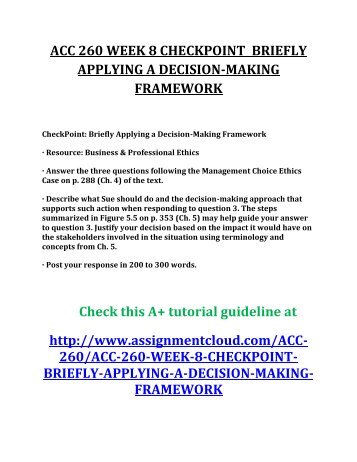 decision making questions and answers