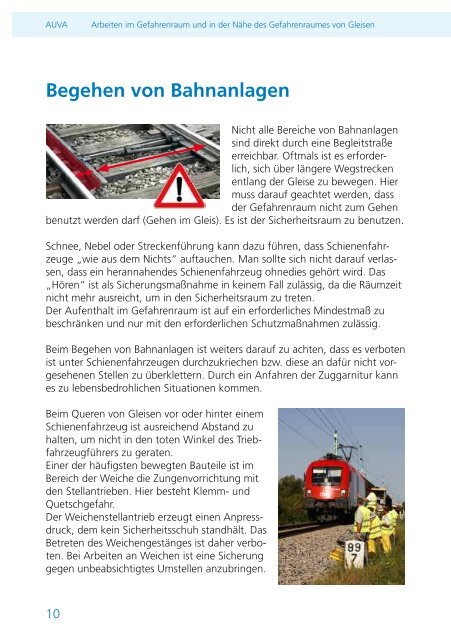 M 881 Arbeiten im Gefahrenraum von Gleisen - Arbeitsinspektion
