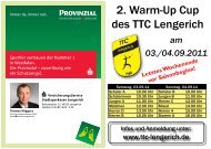 2. Warm-Up Cup des TTC Lengerich - TTC Lengerich eV