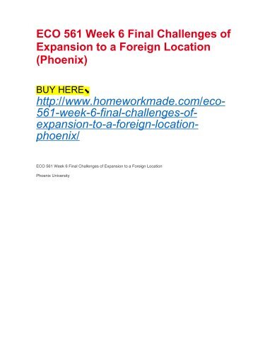 eco 561 week 6 final proposal Looking for eco 561 week 6 final proposal find a+ rated eco 561 week 6 final proposal for university of phoenix students on transwebetutorscom. eco 561 week 6 final proposal Looking for eco 561 week 6 final proposal find a+ rated eco 561 week 6 final proposal for university of phoenix students on transwebetutorscom.