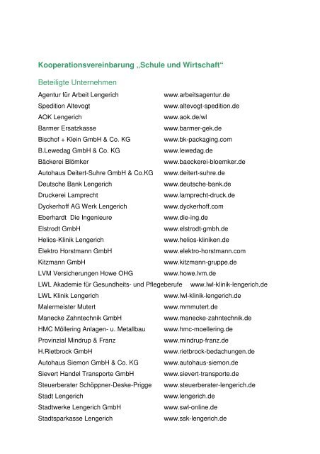 Kooperationspartner - Stadt Lengerich