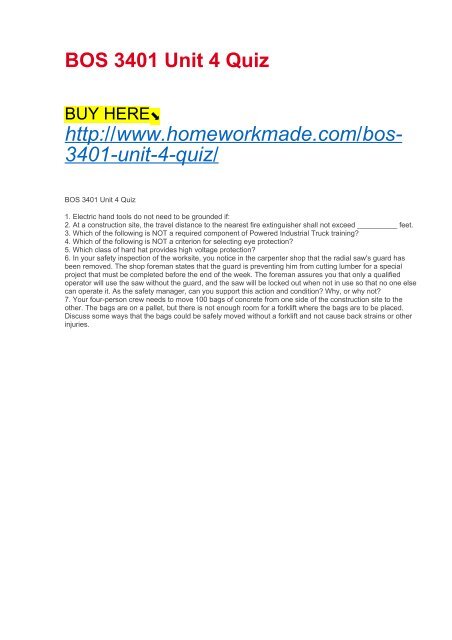 Bos 3401 Unit 4 Quiz