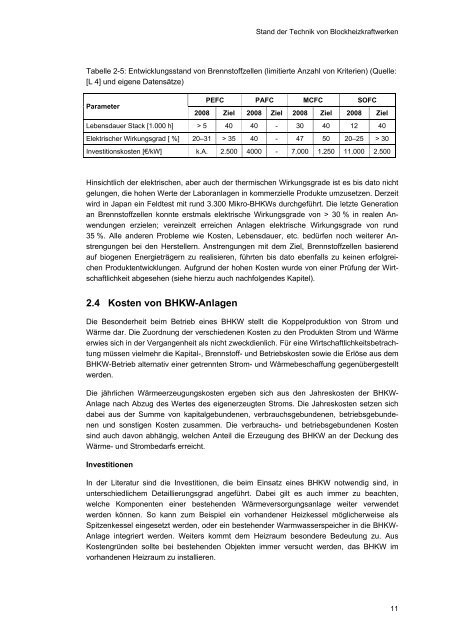 Techno-ökonomische Bewertung von Klein - Energiestrategie ...