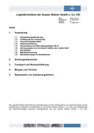 Logistikrichtlinien - Gustav Wahler GmbH u. Co. KG