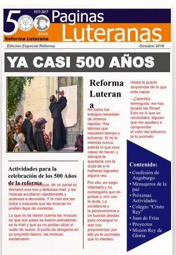 Paginas luteranas | Edicion especial Reforma 2016