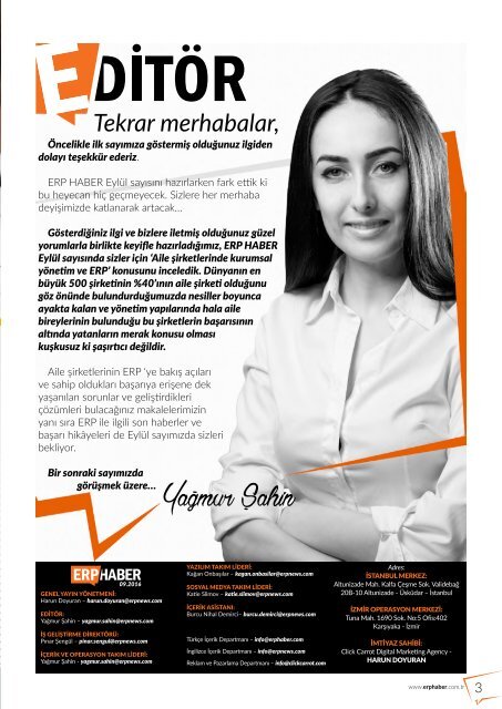 ERP HABER Dergisi Eylül 2016 Sayısı