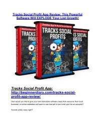 Tracks Social Profit App review & bonus - I was Shocked! 