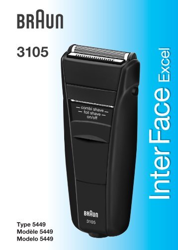 Braun 3710, 3105 - 3105,  InterFace Excel Manual (UK, FR, ES (USA, CDN, MEX))