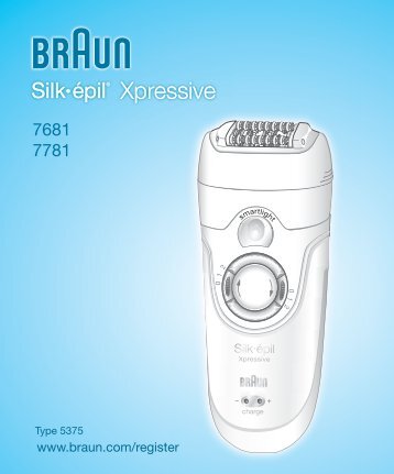 Braun 7681, 7781 - 7681,  7781,  Silk-Ã©pil Xpressive Manual (UK, HR, RU, UA)