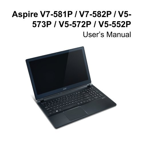 Acer Aspire V7-581 - User Manual(touch)