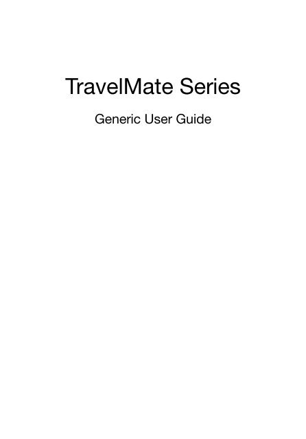 Acer TravelMate P245-M - User Manual