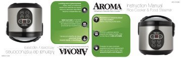 Aroma 8-Cup Digital Rice Cooker & Food SteamerARC-914SBD (ARC-914SBD) - ARC-914SBD Instruction Manual - 8-Cup Digital Rice Cooker & Food Steamer