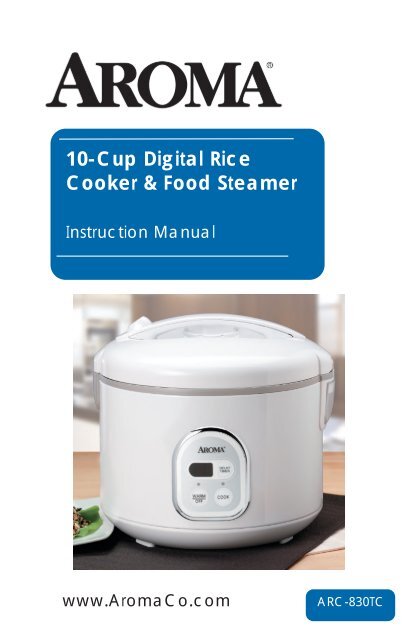 aroma 10 cup rice cooker manual