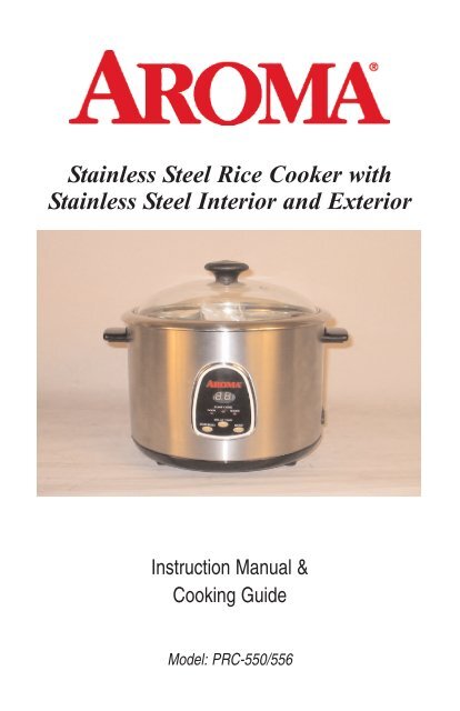 Aroma Rice Cooker Prc 550 Prc 550 Prc 550 Instruction