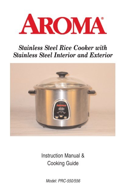 Aroma Rice Cooker Prc 550 Prc 550 Prc 550 Instruction