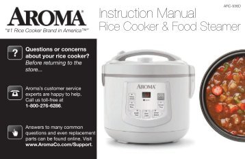 Aroma 12-Cup (Cooked) Digital Cool-Touch Rice Cooker/Food Steamer/Slow CookerARC-936D (ARC-936D) - ARC-936D Instruction Manual - 12-Cup (Cooked) Digital Cool-Touch Rice Cooker/Food Steamer/Slow Cooker