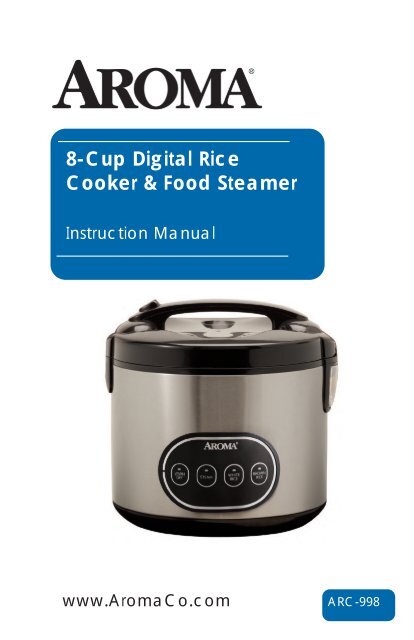 Aroma 8 Cup Cool Touch Rice Cooker