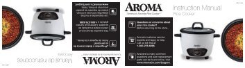 Aroma 6-Cup Rice Cooker ARC-743G (ARC-743G) - ARC-743G Instruction Manual - 6-Cup Rice Cooker