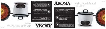 Aroma 14-Cup Rice Cooker ARC-747G (ARC-747G) - ARC-747G Instruction Manual - 14-Cup Rice Cooker