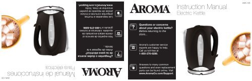 Aroma Aroma 7-Cup Electric Kettle AWK-108 (AWK-108) - AWK-108 Instruction Manual - Aroma 7-Cup Electric Kettle