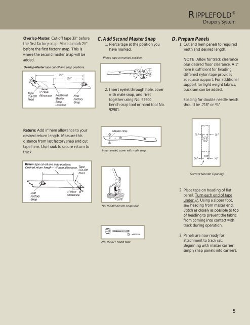 Kirsch Ripplefold Chart