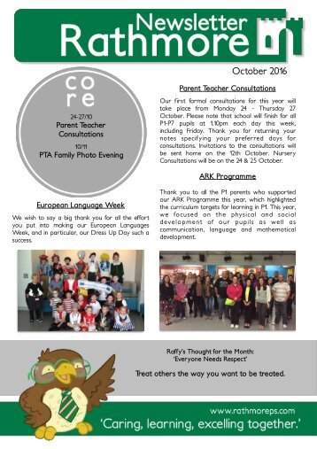 October Newsletter 2016