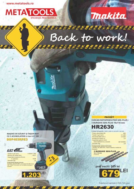 Makita Back to Work 2016