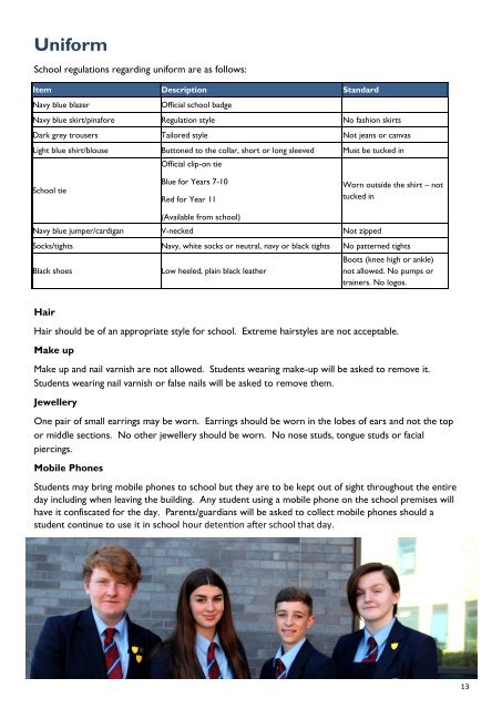 LHS Year 10 Info Booklet