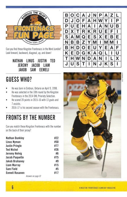 Kingston Frontenacs GameDay October 7, 2016