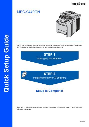 Brother MFC-9440CN - Quick Setup Guide