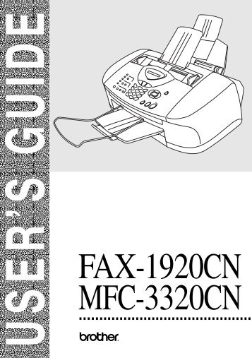 Brother MFC-3320CN - User's Guide